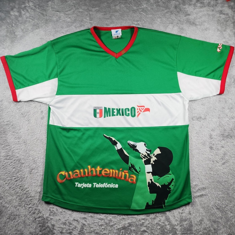 Mexico National Team Jersey Mens Large Green Soccer Joma Cuauhtemiña Tarjeta